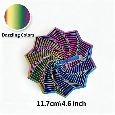 5 قطع: لعبة للتخلص من التوتر مصنوعة بالطباعة ثلاثية الأبعاد، دوامة حسية بمقبض